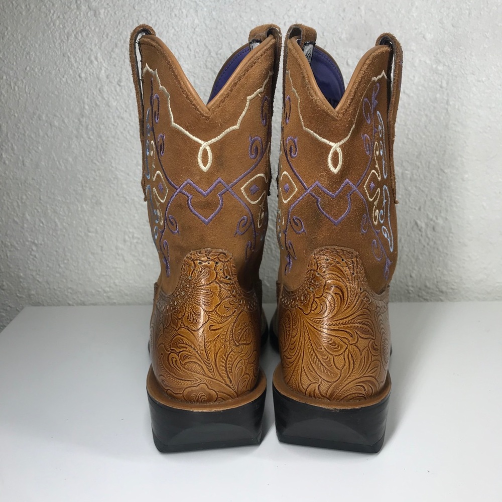 Ariat Fatbaby Floral Printed Square Toe Boots 6B - Picture 5 of 9